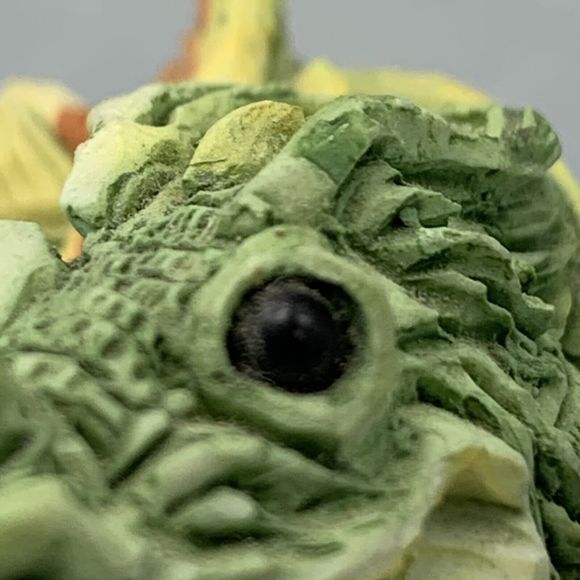 Vintage 1993 Stone Critter Littles Green Dragon SCL 003 Made in the USA Fantasy - Picture 10 of 14